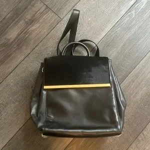Michael Kors Lana Backpack black calf gold trim new without tags MICHAEL Michael Kors Sable Large Recycled Nylon Backpack  main image 3